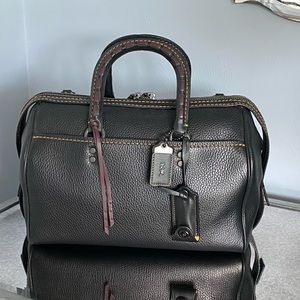 Coach 1941 Rogue Satchel in glovetanned pebbled leather with embellished handle